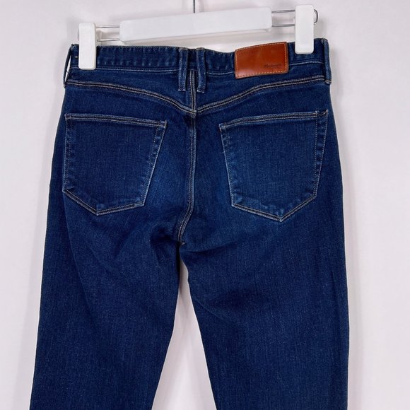 Madewell Rail Straight Low Rise Dark Blue Stretch Denim Jeans Womens Sz 24 x 34 - Picture 6 of 12
